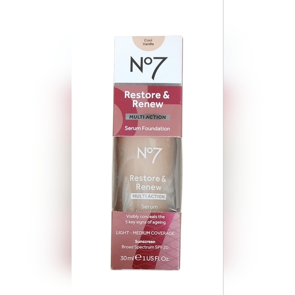 No7 Other - No7 Restore & Renew Multi Action Serum Foundation "Cool Vanilla."
